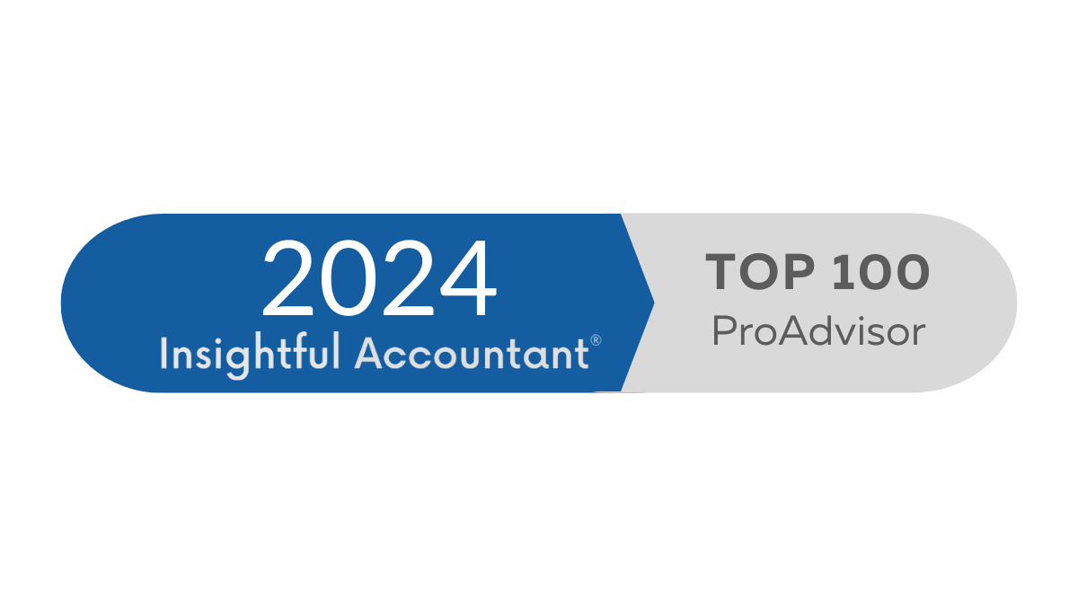 A blue banner that says " 2 0 2 4 insightful accountant top 1 0 proadvisor ".